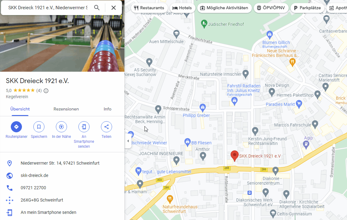 Erstellen eines Google Maps-Links